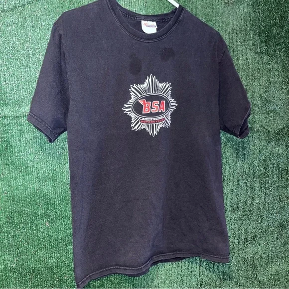 Vintage | Shirts | Vintage Y2k Bsa Motorcycles Shirt M Hanes Tag 